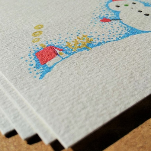 冬の絵ハガキ『雪だるま』8枚組(タテ4枚、ヨコ4枚) ポストカード