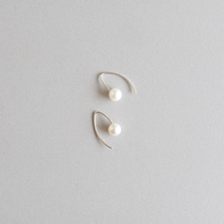 [Silver925] 淡水珍珠欖尖形耳環 (TM-E130) 第2張的照片