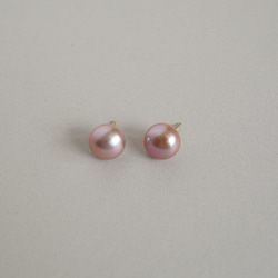◇1分◇[14kgf]淡水鈕扣珍珠耳環(TM-E143) 第4張的照片