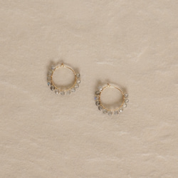 [14kgf] 天然石環形耳環 (TM-E001.E166_169) 第6張的照片