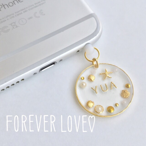 お名前・イニシャルストラップ＆イヤホンジャック