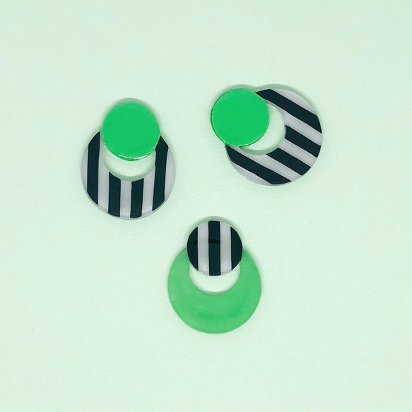 【3個セット】Set of stripe ピアス 1枚目の画像