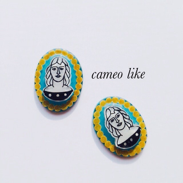 cameo  like ピアス 1枚目の画像