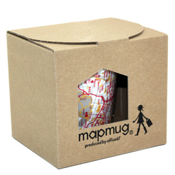 帶窗口T型mapmug的包裝盒Map Mug東京都（漢字）紅色 第4張的照片