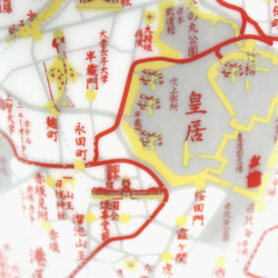 帶窗口T型mapmug的包裝盒Map Mug東京都（漢字）紅色 第5張的照片