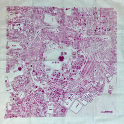 江戶老地圖班納達白（粉紅色打印） 第3張的照片