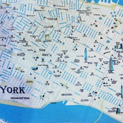 キャンバストートマップLショルダー　ニューヨーク 4枚目の画像