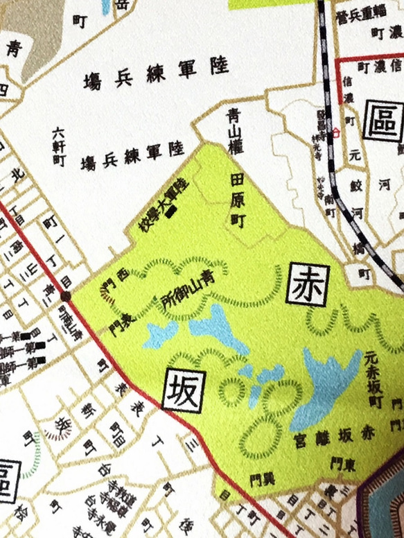1905年（明治38年）東京地図柄　風呂敷 4枚目の画像
