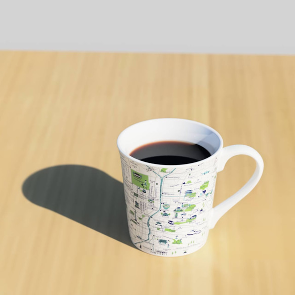 窓付BOX T型mapmug マップマグ　京都　プレゼントに！巾着ラッピングが素敵です♪ 6枚目の画像