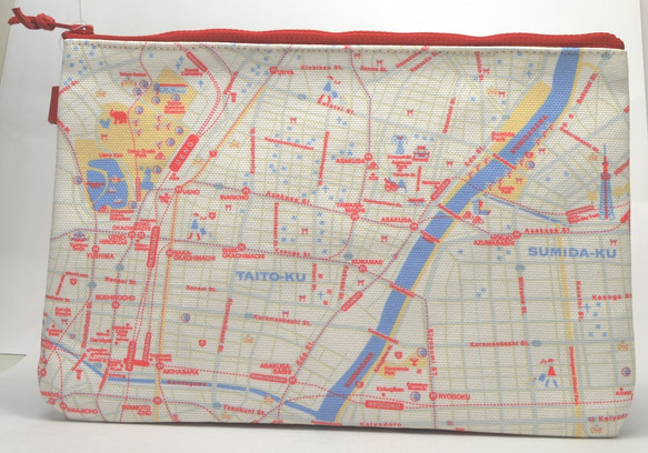 友好都市トートマップポーチ　東京東×ロンドン 2枚目の画像