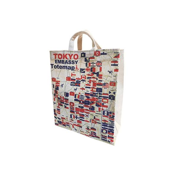 【半價促銷】黃麻購物手提袋 東京大使館 第2張的照片