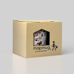 BOX with window T type mapmug 地圖馬克杯日本插畫 第5張的照片