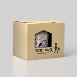 窓付BOX T型mapmug マップマグ　横浜お散歩猫ちゃん 5枚目の画像