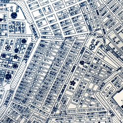 江戸古地図バンダナ（ランチクロス）NEW　白 6枚目の画像