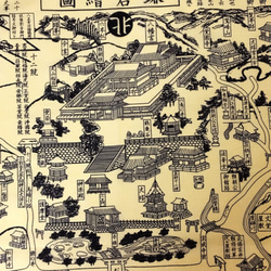 解読鎌倉絵図バンダナ　鎌倉殿・大河ドラマの舞台鎌倉の古地図柄です。 3枚目の画像