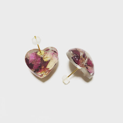 【送料無料キャンペーン】herb jewelry＊rose pink ピアス/イヤリング 2枚目の画像