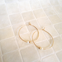 14kgf【jewelry series】hoop×beads 1枚目の画像