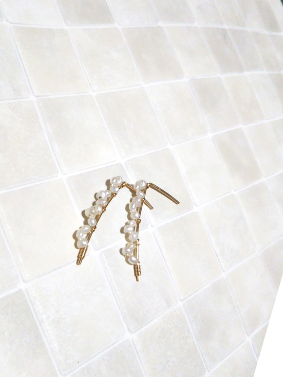 14kgf【jewellery series】frill pearl mini 3枚目の画像