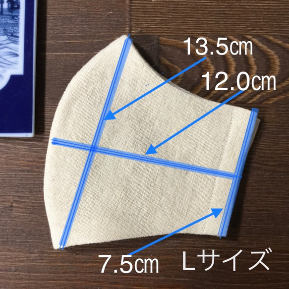 ヘンプ100%×遠州リネンのマスク　抗菌制菌•消臭•吸湿•速乾•UVカット　 5枚目の画像