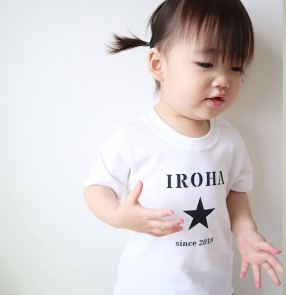 名入れTシャツ☆スターステンシル 2枚目の画像