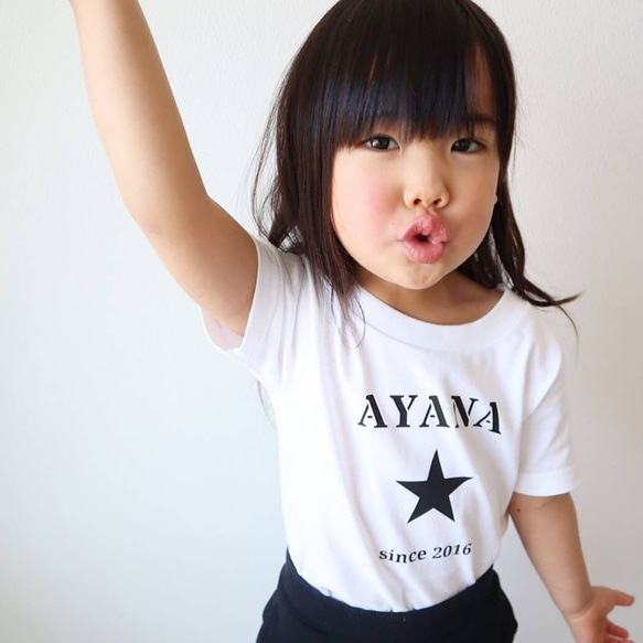 名入れTシャツ☆スターステンシル 3枚目の画像