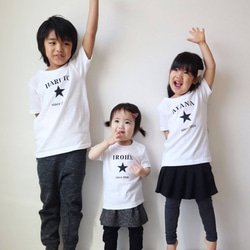 名入れTシャツ☆スターステンシル 5枚目の画像