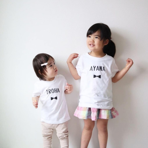 名入れTシャツ☆リボン 4枚目の画像