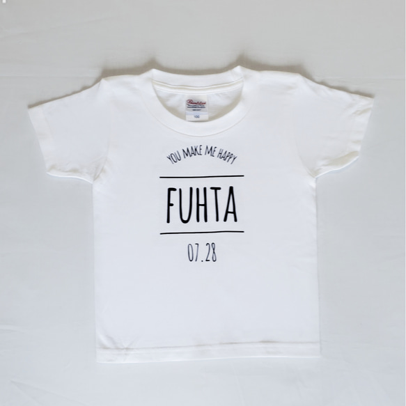 名入れORIGINAL NAME TEE☆HappyTEE☆キッズ名入れTシャツ☆ 2枚目の画像