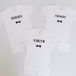 オリジナル名入れロンパース☆リボン☆キッズ名入れTシャツ☆ 3枚目の画像