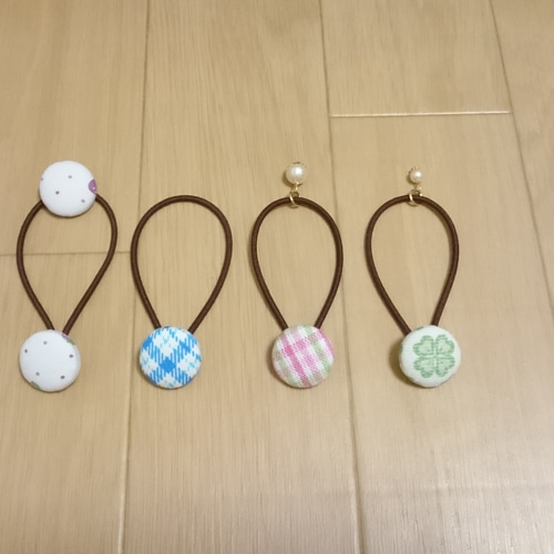 くるみボタンヘアゴム4個セット ヘアゴム rikimimi 通販