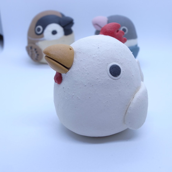 陶器のにわとり（大）　メモスタンド 1枚目の画像