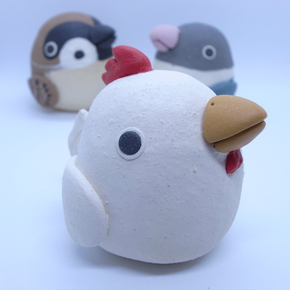 陶器のにわとり（大）　メモスタンド 2枚目の画像