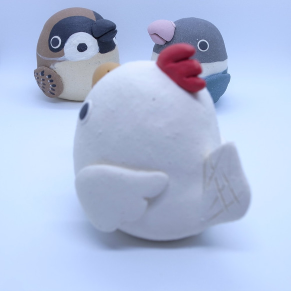 陶器のにわとり（大）　メモスタンド 3枚目の画像