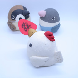 陶器のにわとり（大）　メモスタンド 4枚目の画像