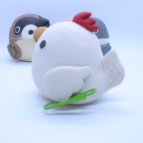 陶器のにわとり（大）　メモスタンド 5枚目の画像