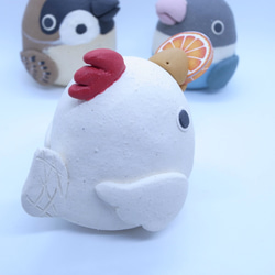 陶器のにわとり（大）　メモスタンド 6枚目の画像