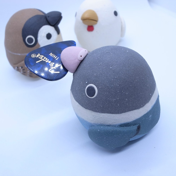 とりたま（大）【ブルーボタンインコ】　メモスタンド 5枚目の画像