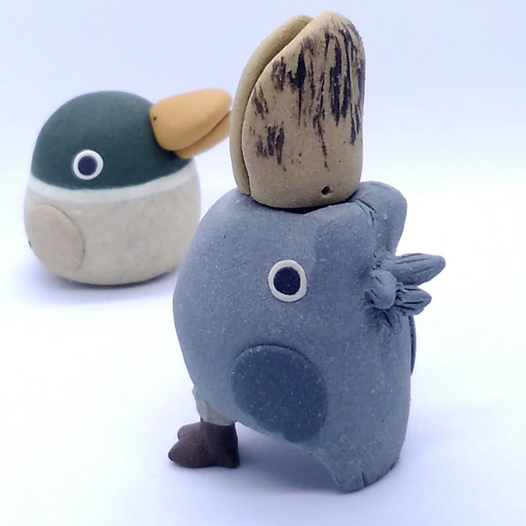 とりたま【ハシビロコウ（ミニ・上向き）】　メモスタンド 1枚目の画像