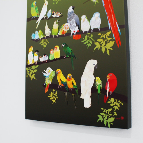 パネル作品【大】「百鳥図」（B4・A3サイズ） 写真・グラフィック とり