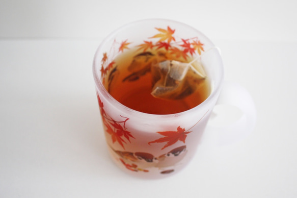 ガラス製マグカップ「秋すずめ」 10枚目の画像