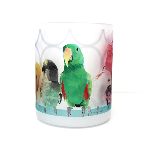 ガラス製マグカップ「Pallet of Birds」 3枚目の画像