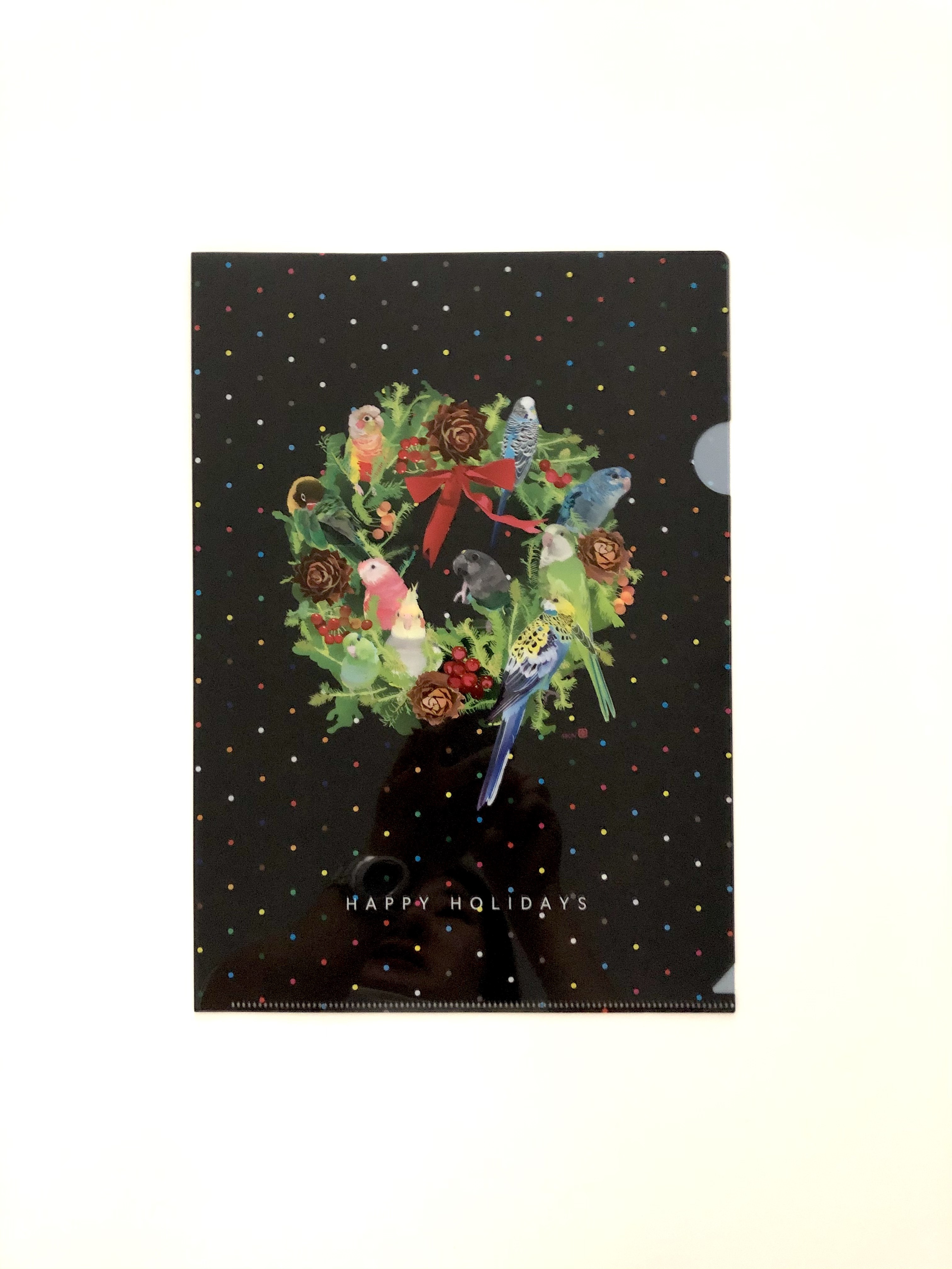 A4クリアファイル「とりアート クリスマス2020」 その他雑貨 とり