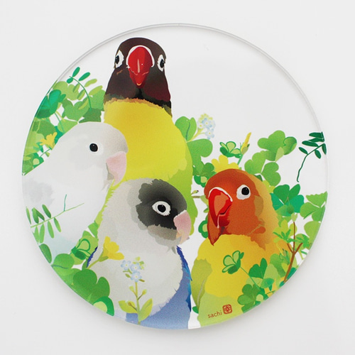 アクリルコースター「ボタニカルサラダ」 コースター とりアート