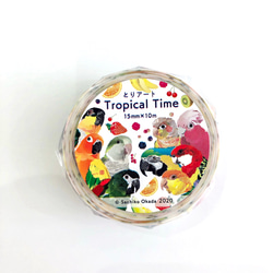 マスキングテープ「とりアート Tropical Time」 5枚目の画像