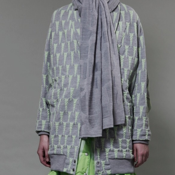 ○再販○ △三角柄ニットジャケット△ ニット・セーター ◯△□/ty