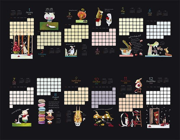 2016 yabugamiyokoオリジナルカレンダー 3枚目の画像