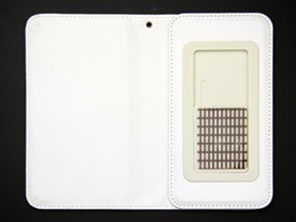 iPhone、アンドロイドスマホ対応 手帳型ケース『シロクマさん』 4枚目の画像
