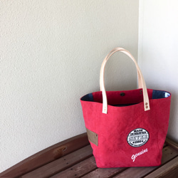 宅急便送料無料☆army duc square tote bag M patch red 2枚目の画像