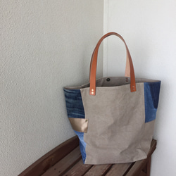 army duc square tote bag L  SG glay beige 3枚目の画像