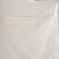 【 白 色  】吉美の衣 ＊ くったり やわらか＊ 岡山県産リネン エプロン 6枚目の画像